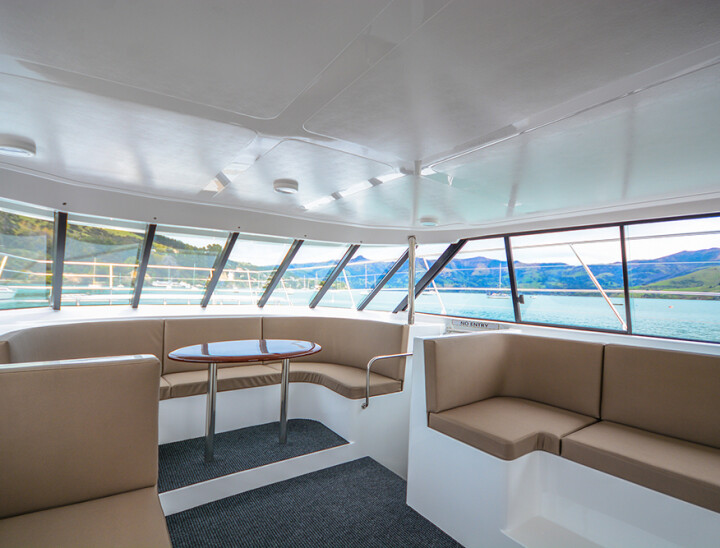 Akaroa Dolphins Luxury Catamaran - Most stable boat in Akaroa