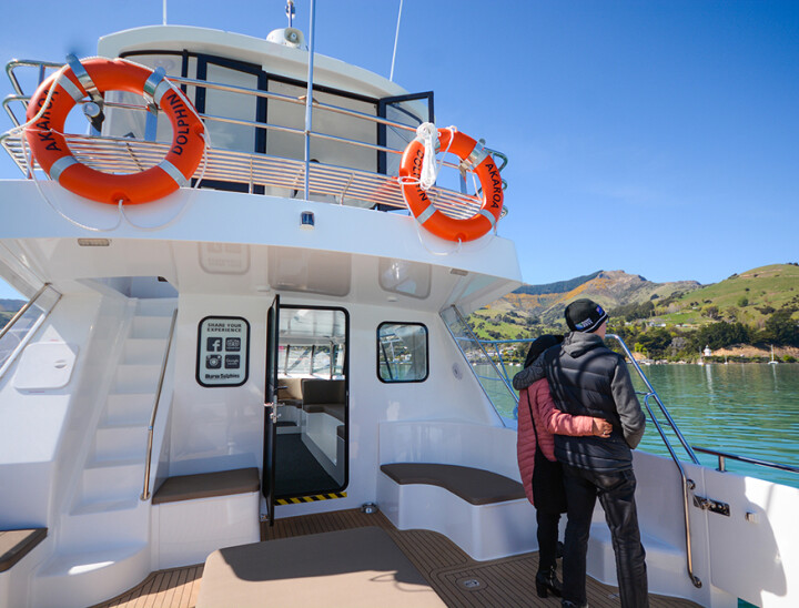 Akaroa Dolphins Luxury Catamaran - Most stable boat in Akaroa