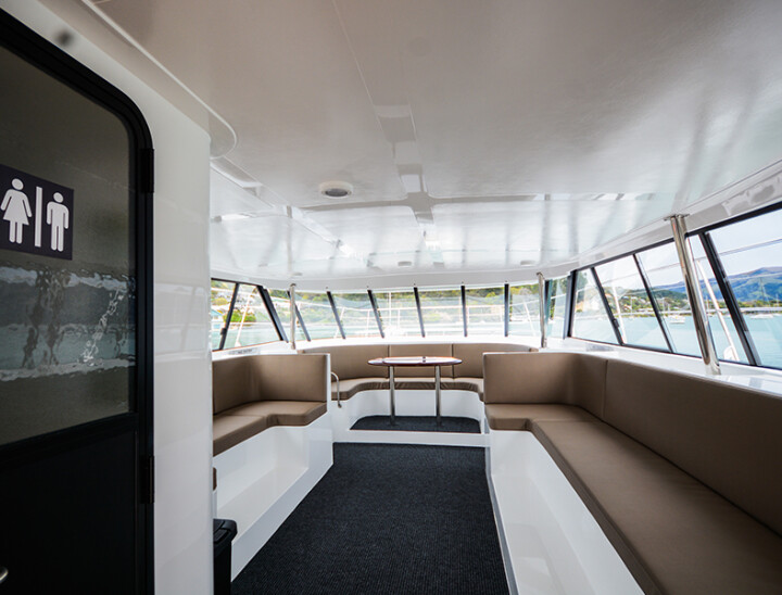 Akaroa Dolphins Luxury Catamaran - Most stable boat in Akaroa